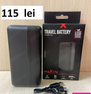 Baterie externa 30000mA powerbank Maxlife premium noi la cutie