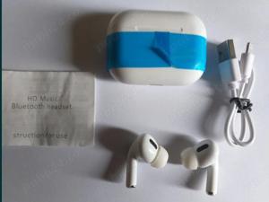 Casti bluetooth TWS, cu dock incarcare, culoare alba, touch control, noi  - imagine 3