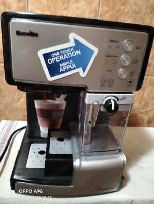 Vand expressor manual cu latte argintiu breville 550 ron neg