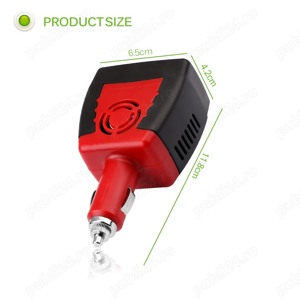Invertor de tensiune DC 12V la AC 220V, 150W, adaptor soclu auto la soclu priza EU/UK si USB 2.1,nou - imagine 4