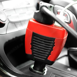 Invertor de tensiune DC 12V la AC 220V, 150W, adaptor soclu auto la soclu priza EU/UK si USB 2.1,nou - imagine 2