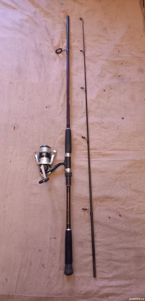 Lanseta carbon Fladen Spining, 2,1m cu mulineta LineaEffe 300