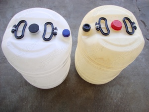 Butoaie de plastic cu doua capace mici, butoi 60 litri