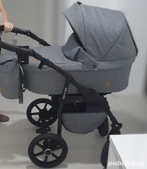 Cărucior copii 3 in 1 Boston Grey jeans