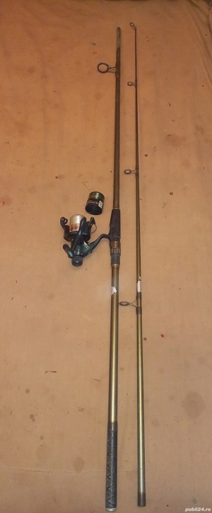 Lanseta carbon Cool Angel Pronto 2,7m, mulineta Rainbow 6 rulmenti