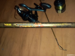 Lanseta carbon Cool Angel Pronto 2,7m, mulineta Rainbow 6 rulmenti - imagine 2