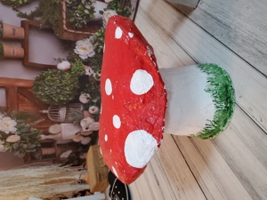 set 2 ciuperci foarte mari din gips pentru decor - imagine 3