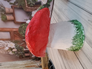 set 2 ciuperci foarte mari din gips pentru decor - imagine 4