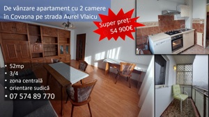 Apartament de vânzare cu 2 camere în centrul Covasnei cu priveliște la munți