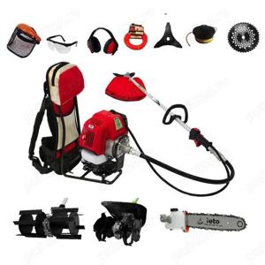 Vand Set Motocoasa tip rucsac 4.76CP, Micul Fermier BC430KF (G1550)+Cultivator+Prasitoare+Cap drujba - imagine 2