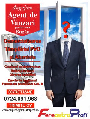 Angajam agent de vanzari pentru tamplarie PVC si Aluminiu - zona Buzau