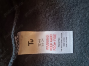 Hanorac negru cu PlayStation 12 ani   152 cm  - imagine 3