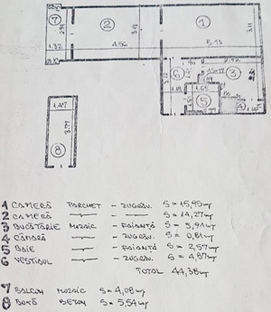 2 camere cu balcon și boxa Barbu Vacarescu - imagine 7