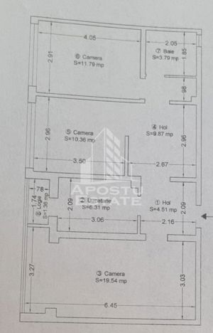 Apartment 3 camere, centrala proprie, zona Cetatii. - imagine 8