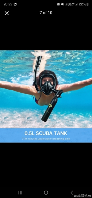 Set Masca Snorkeling Concediu Mini Scuba Diving  - imagine 5