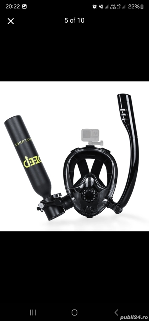 Set Masca Snorkeling Concediu Mini Scuba Diving  - imagine 2