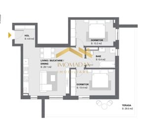 Aradului-Apartament 3 Camere-Centrala Proprie - imagine 17