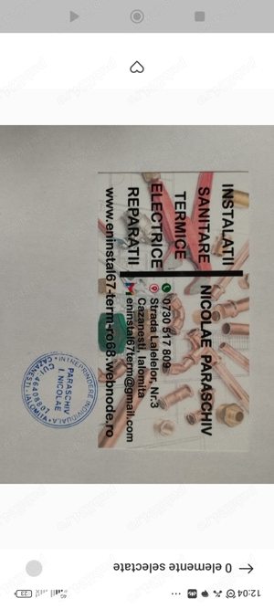 Instalator autorizat electrice, sanitare, termice, centrale, reparații la urgență non stop. - imagine 2