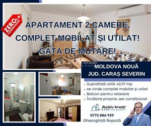 Moldova Noua, Apartament 2 cam. complet mobilat  #537;i utilat – gata de mutare! - imagine 1