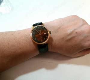 WOSTOK și ZARIA, pereche de ceasuri vintage, rusești, placate cu aur, funcționale - imagine 3