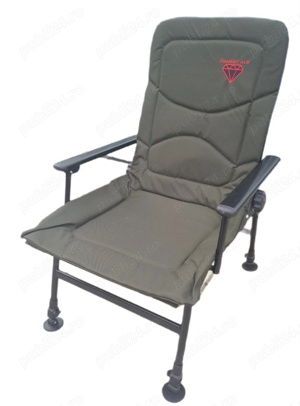 Scaun Pescuit (Camping) Cu Cotiere, Spatar, picioare reglabile, 140kg - imagine 2