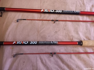 Lanseta carbon Germania Arno 2,7m si 3m, actiune 300g cu mulinete 5000, 6 rulmenti  - imagine 2