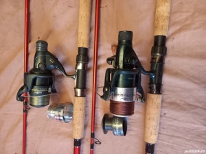 Lanseta carbon Germania Arno 2,7m si 3m, actiune 300g cu mulinete 5000, 6 rulmenti  - imagine 3