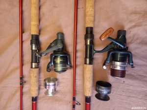 Lanseta carbon Germania Arno 2,7m si 3m, actiune 300g cu mulinete 5000, 6 rulmenti  - imagine 5