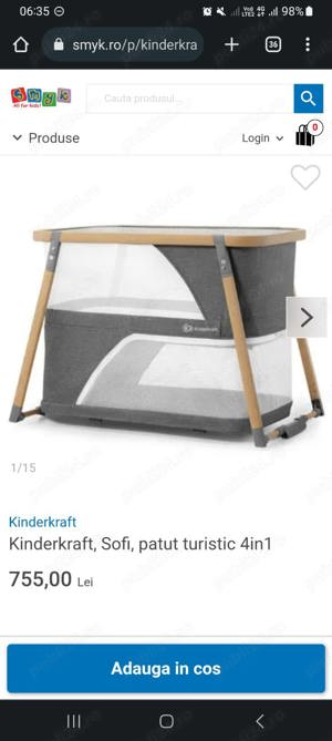Pătuț pliabil voiaj Kinderkraft Sofi excepțional, foarte util - imagine 4