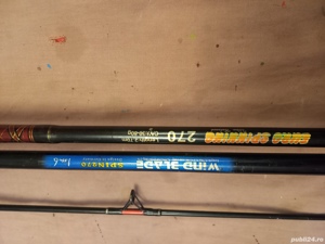 ***Lanseta carbon 2,7m, actiune 80g mulineta 6000, 9 rulmenti  - imagine 2