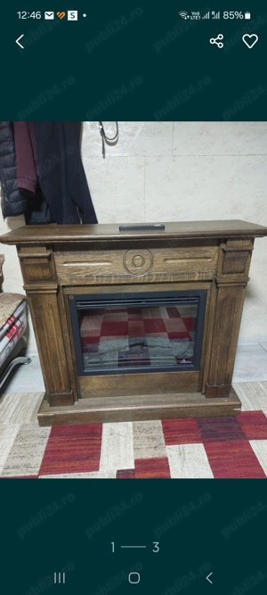 Șemineu electric cu ventilator 