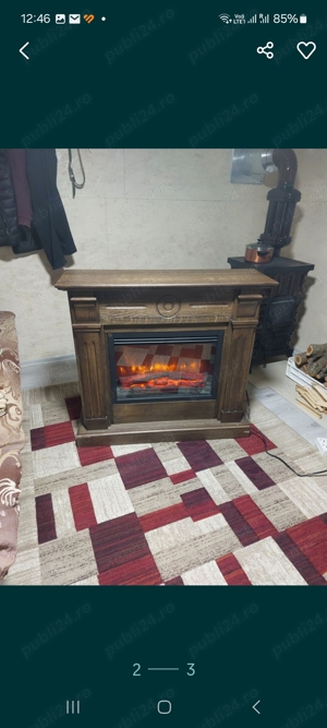 Șemineu electric cu ventilator  - imagine 3