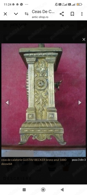 Gusztáv Becker ceas calatorie