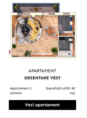 Apartament 1 camera, 37 mp, balcon, parcare subterana - imagine 5