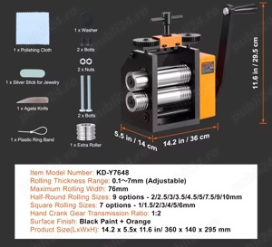 Laminator pentru confectionat bijuterii 