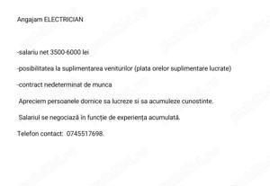 Angajam electrician 