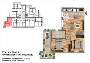 Apartamente noi finisate, 2-3 camere, 30-90 mp, zona Nord-Ansamblu Rezidential   - imagine 10