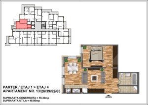 Apartamente noi finisate, 2-3 camere, 30-90 mp, zona Nord-Ansamblu Rezidential   - imagine 4