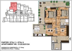 Apartamente noi finisate, 2-3 camere, 30-90 mp, zona Nord-Ansamblu Rezidential   - imagine 7