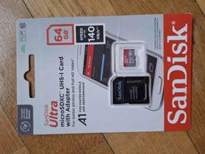 Card memorie micro sdxc Sandisk Ultra 64Gb nou sigilat - imagine 2