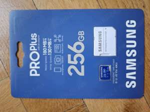 Card de memorie SAMSUNG PRO Plus, microSDXC, 256GB, 180MB s, clasa U3 A2 V30 10, UHS-I, adaptor