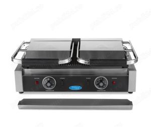 Contact grill dublu   placă striată - 2 x 22 cm - imagine 3