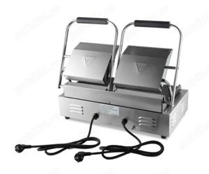 Contact grill dublu   placă striată - 2 x 22 cm - imagine 4