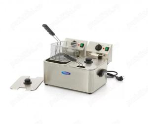 Friteuză 2x4 l   cu zonă rece   termostat între 0 C la 185 C