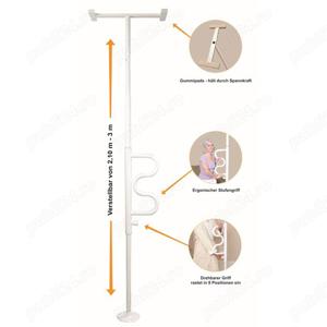 Bara de sustinere cu fixare in pardoseala si tavan Rehastage - Pole - imagine 3