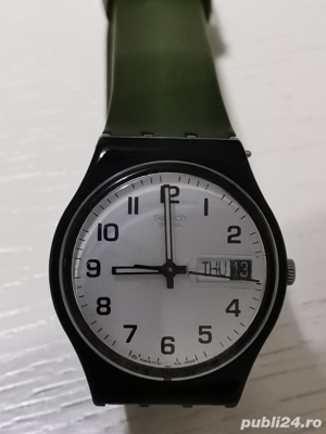 Ceas SWATCH AG 1999 Unisex Watch Day Date White Black