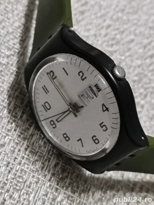 Ceas SWATCH AG 1999 Unisex Watch Day Date White Black - imagine 2