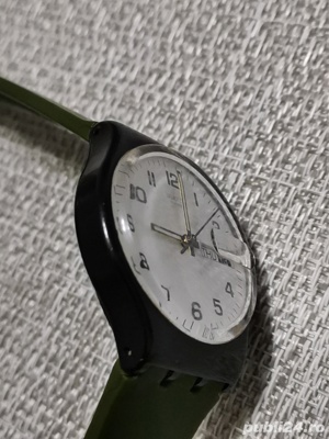 Ceas SWATCH AG 1999 Unisex Watch Day Date White Black - imagine 3