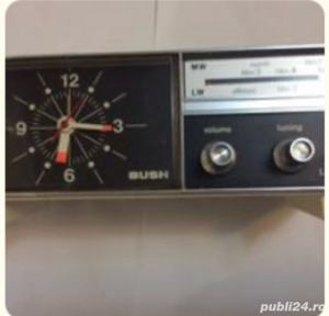 radio Vintage mini BUSH CLOCK RADIO vintage Model CR 238 Fabricat în Japan
