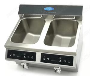 Friteuză cu inducție 2 x 8 litri cu 2 robinete, LED și control tactil - imagine 4